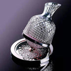 Rotating Crystal Wine Decanter with Base, 1.5 L