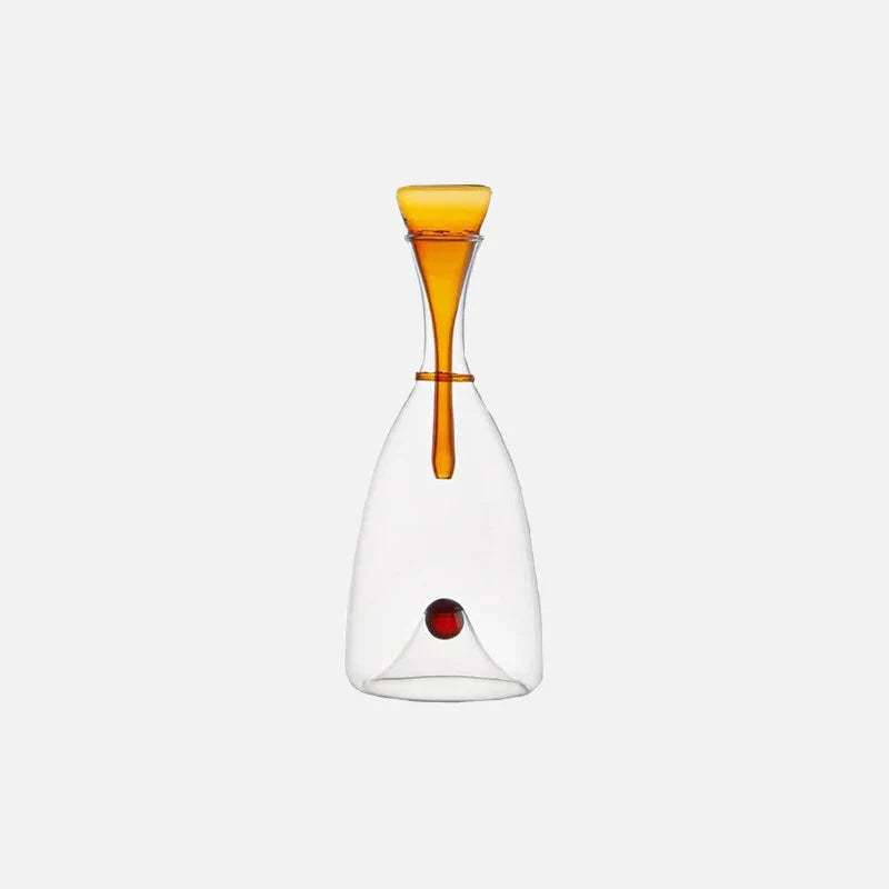 Glass Wine Decanter with Decorative Stopper