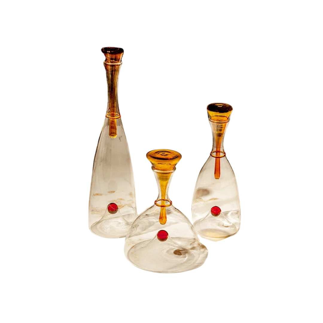 Glass Wine Decanter with Decorative Stopper