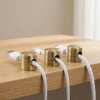 Adhesive Aluminium Cable Clips, Set of 3