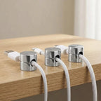 Adhesive Aluminium Cable Clips, Set of 3