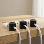 Adhesive Aluminium Cable Clips, Set of 3