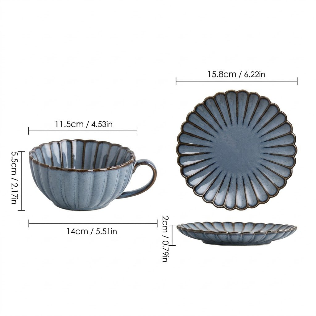 Chrysanthemum Ceramic Tea Cup, 220 ml