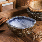 Glazed Stoneware Serving Bowl, 14 or 15 cm