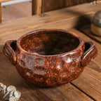 Glazed Stoneware Serving Bowl, 14 or 15 cm