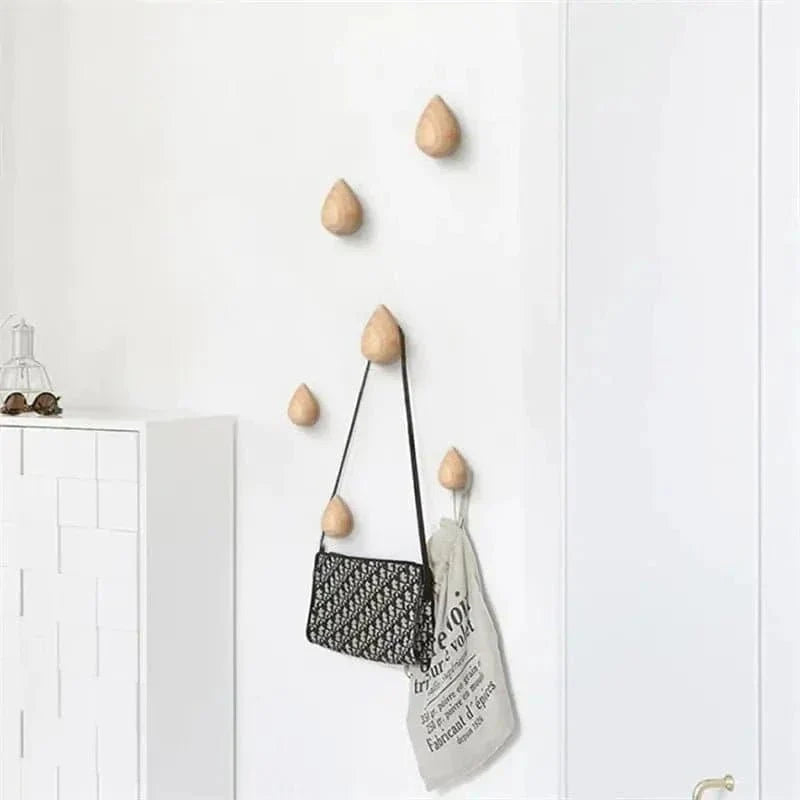 Beech Wood Water Drop Wall Hook