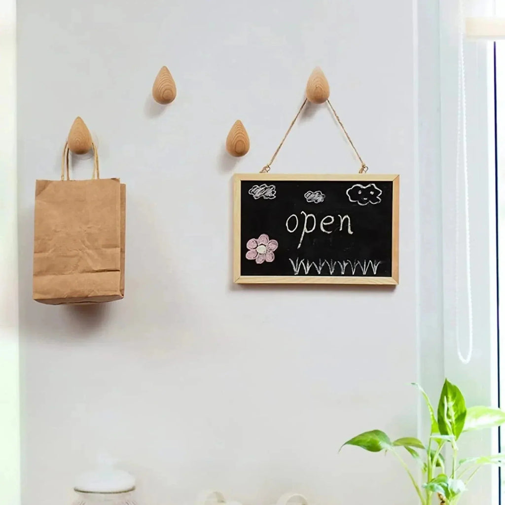 Beech Wood Water Drop Wall Hook