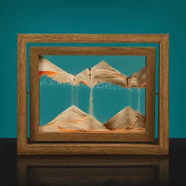 Rotating Glass Sand Art Decoration