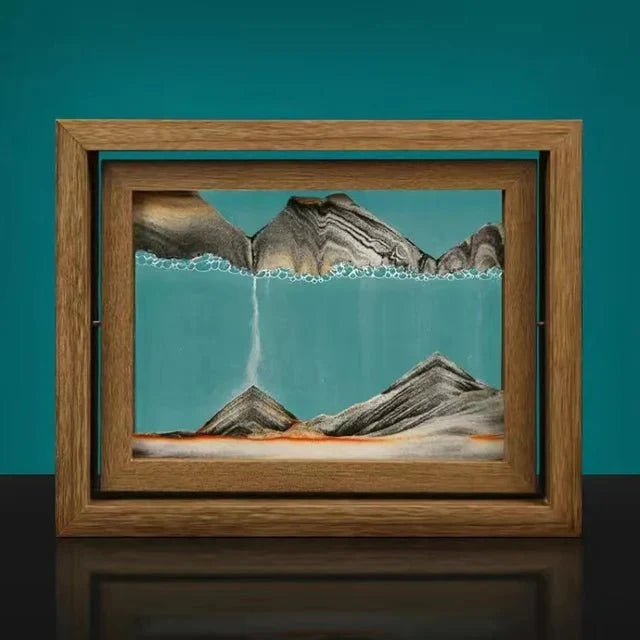 Rotating Glass Sand Art Decoration