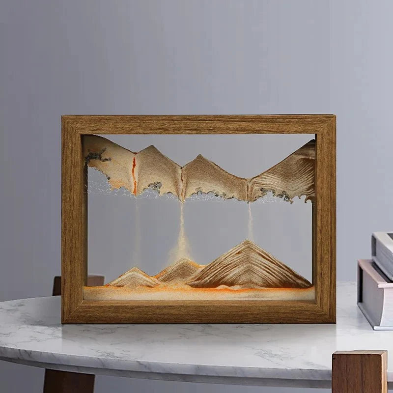 Rotating Glass Sand Art Decoration