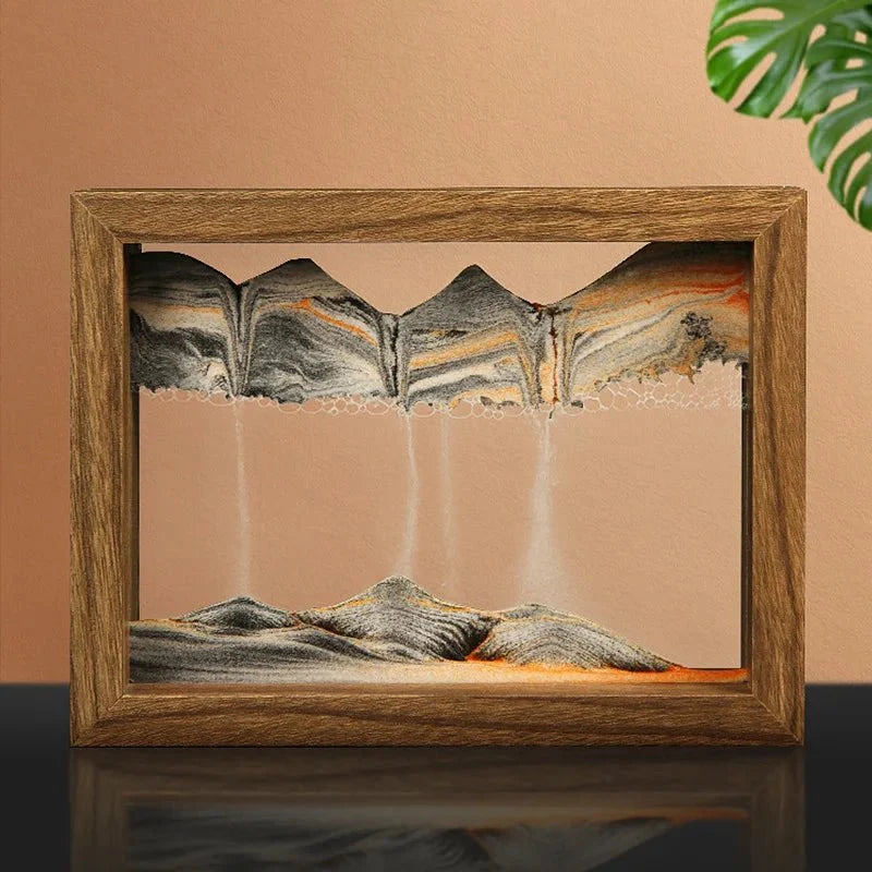 Rotating Glass Sand Art Decoration