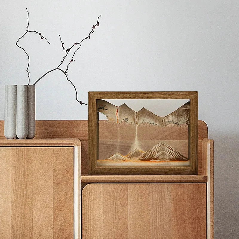 Rotating Glass Sand Art Decoration