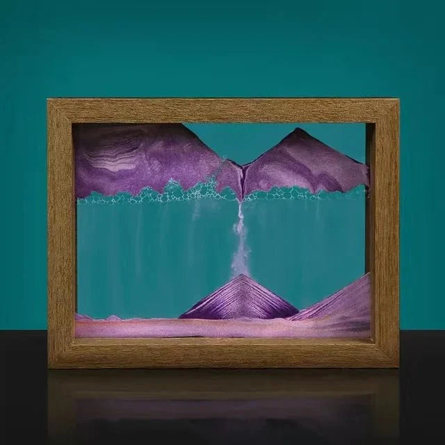 Rotating Glass Sand Art Decoration