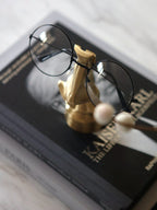 Gold Finish Metal Nose and Glasses Ornament, 12.5 cm