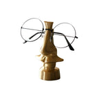 Gold Finish Metal Nose and Glasses Ornament, 12.5 cm