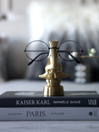 Gold Finish Metal Nose and Glasses Ornament, 12.5 cm