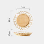 Woven Bamboo Drinks Coaster with PVC Backing