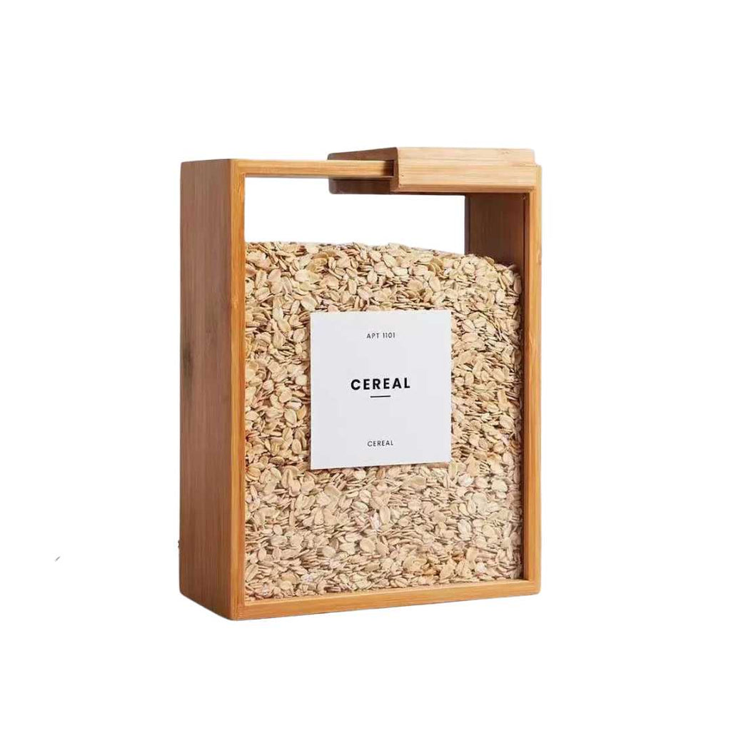 Bamboo Cereal Storage Dispenser, 2 L