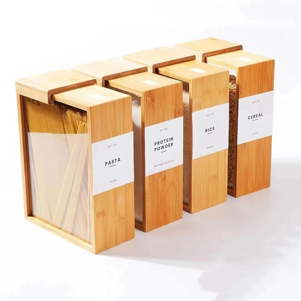 Bamboo Cereal Storage Dispenser, 2 L