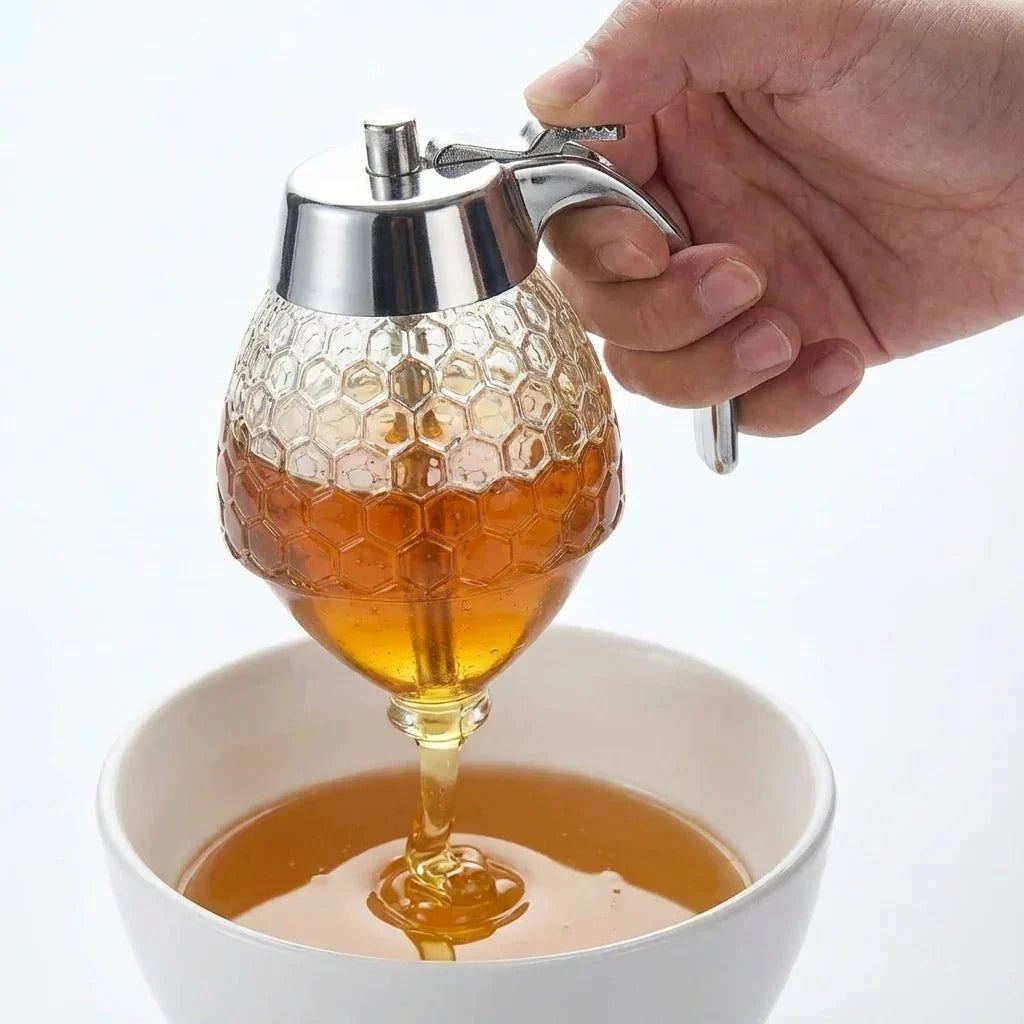 Honeycomb Acrylic Honey Dispenser