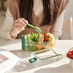 Glass Salad Jar with Separate Dressing Cup