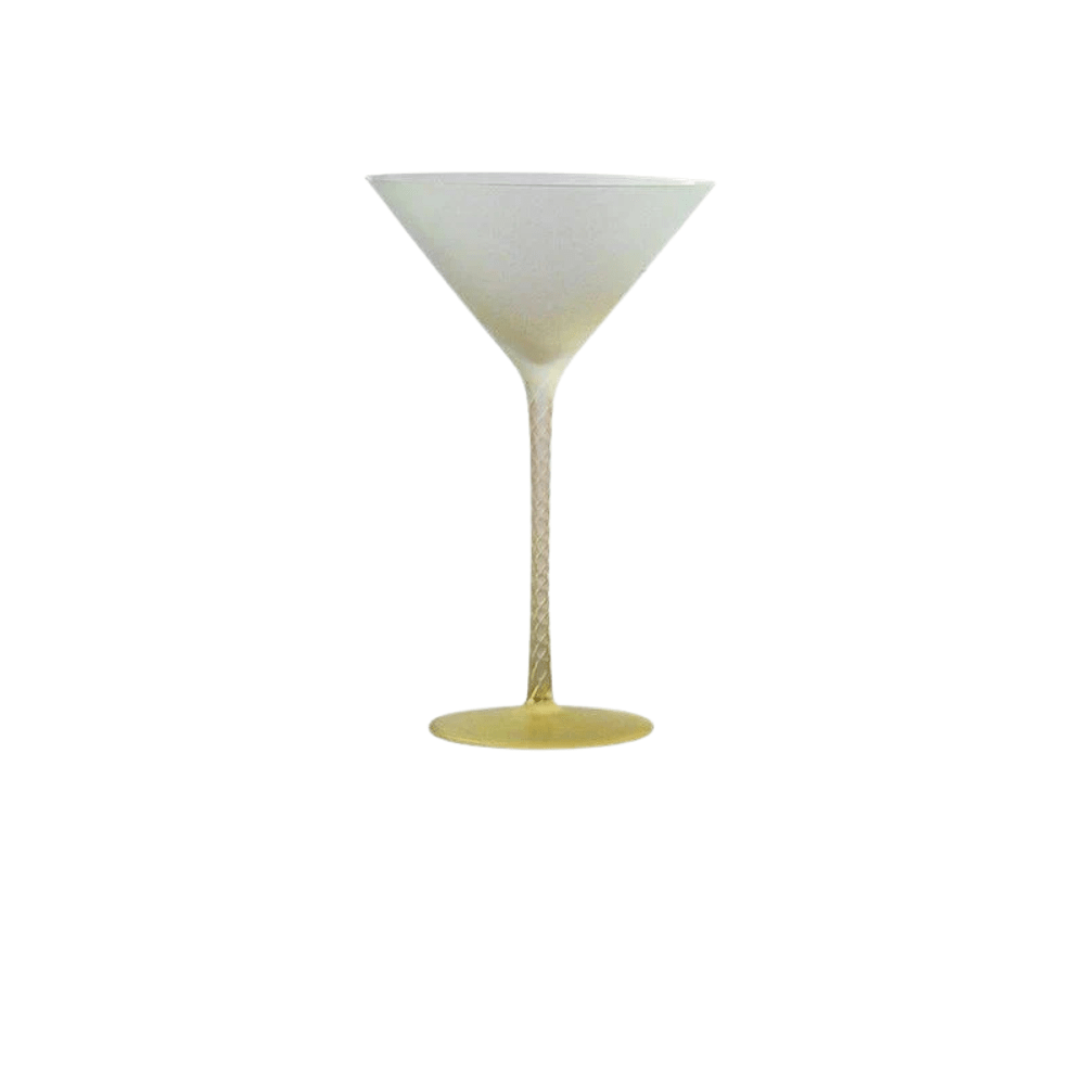 Frosted Colour Glass Cocktail Stemware