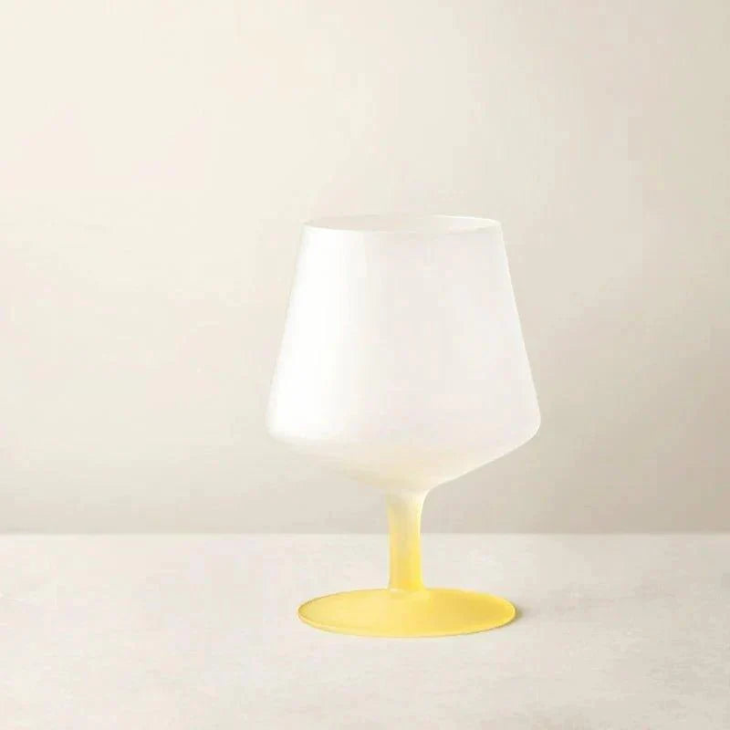 Frosted Colour Glass Cocktail Stemware