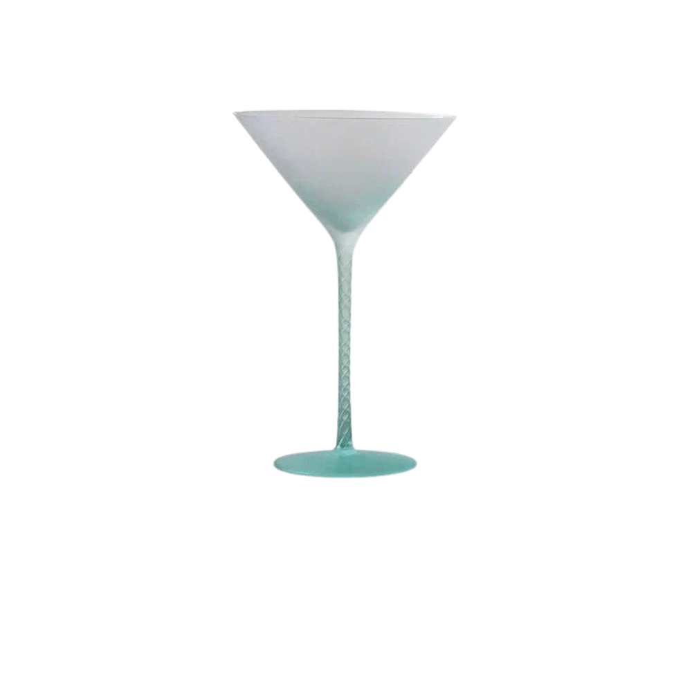 Frosted Colour Glass Cocktail Stemware
