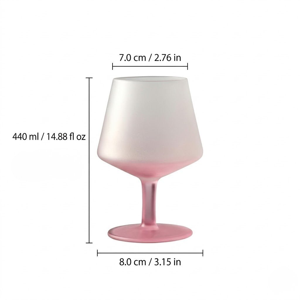 Frosted Colour Glass Cocktail Stemware