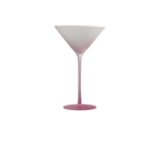 Frosted Colour Glass Cocktail Stemware