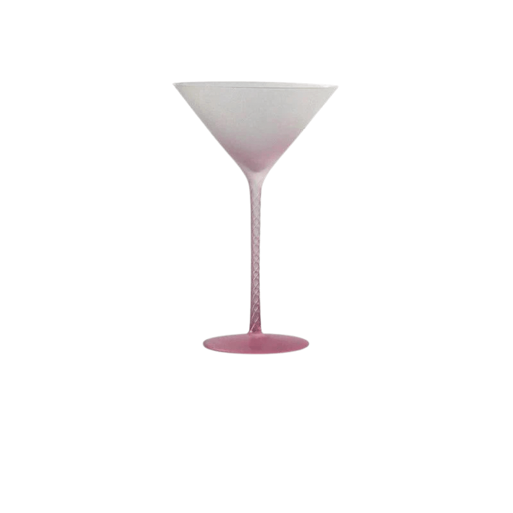 Frosted Colour Glass Cocktail Stemware