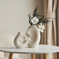 Nordic Ceramic Sculptural Vases, Set of 2