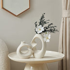 Nordic Ceramic Sculptural Vases, Set of 2