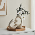 Nordic Ceramic Sculptural Vases, Set of 2