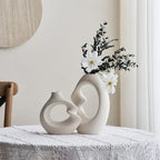 Nordic Ceramic Sculptural Vases, Set of 2