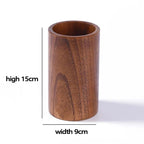 Teak Wood Cooking Utensils with Stand, 7 Pieces