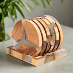 Wood and Resin Inlay Drinks Coasters