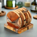 Wood and Resin Inlay Drinks Coasters