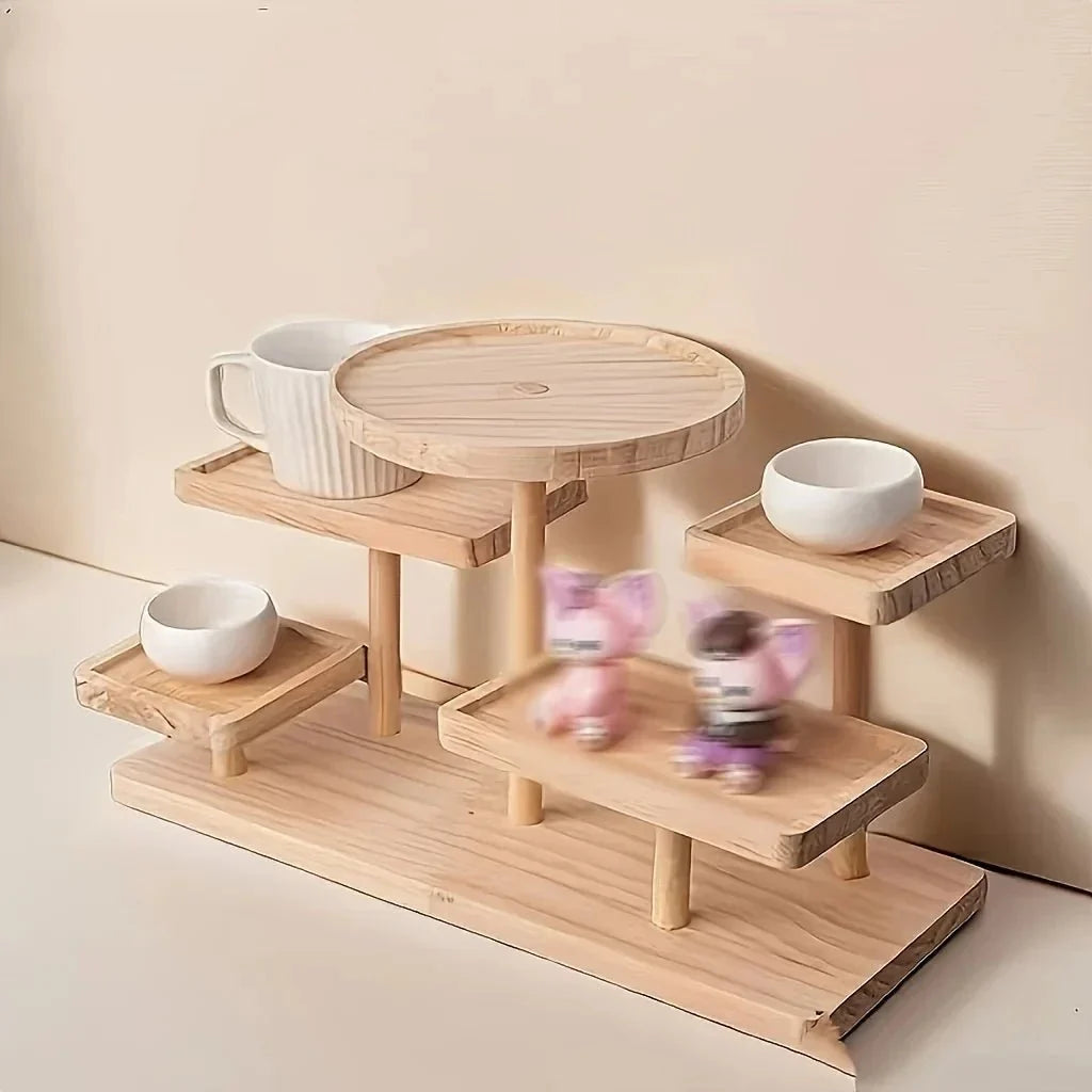 Tiered Wooden Dressing Table Organiser