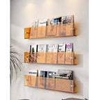Acrylic Wall-Mounted Magazine Display Shelf