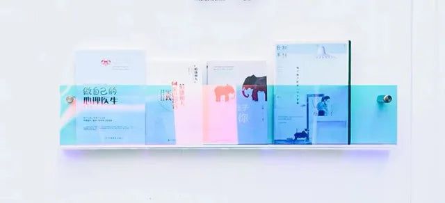 Acrylic Wall-Mounted Magazine Display Shelf