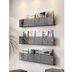 Acrylic Wall-Mounted Magazine Display Shelf