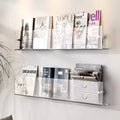 Acrylic Wall-Mounted Magazine Display Shelf