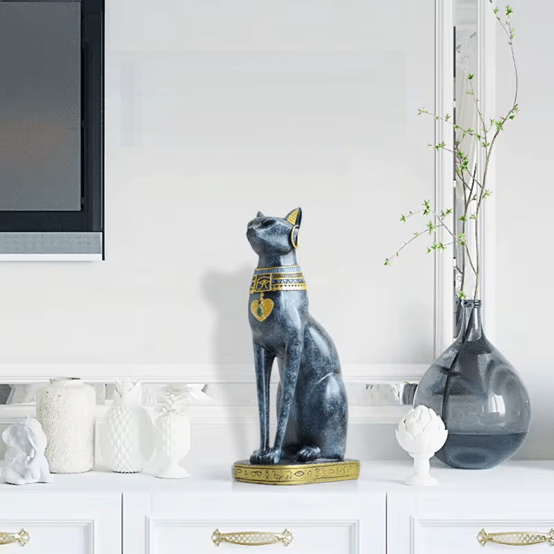 Egyptian Cat Resin Figurine