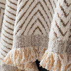 Herringbone Microfibre Sofa Throw Cover