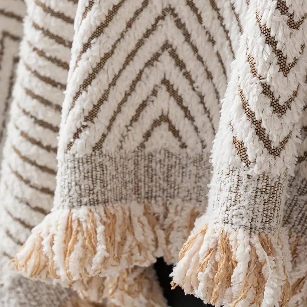 Herringbone Microfibre Sofa Throw Cover