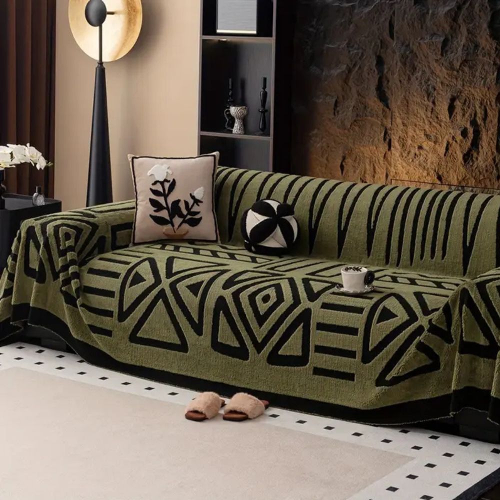 Velvet Texture Jacquard Sofa Cover