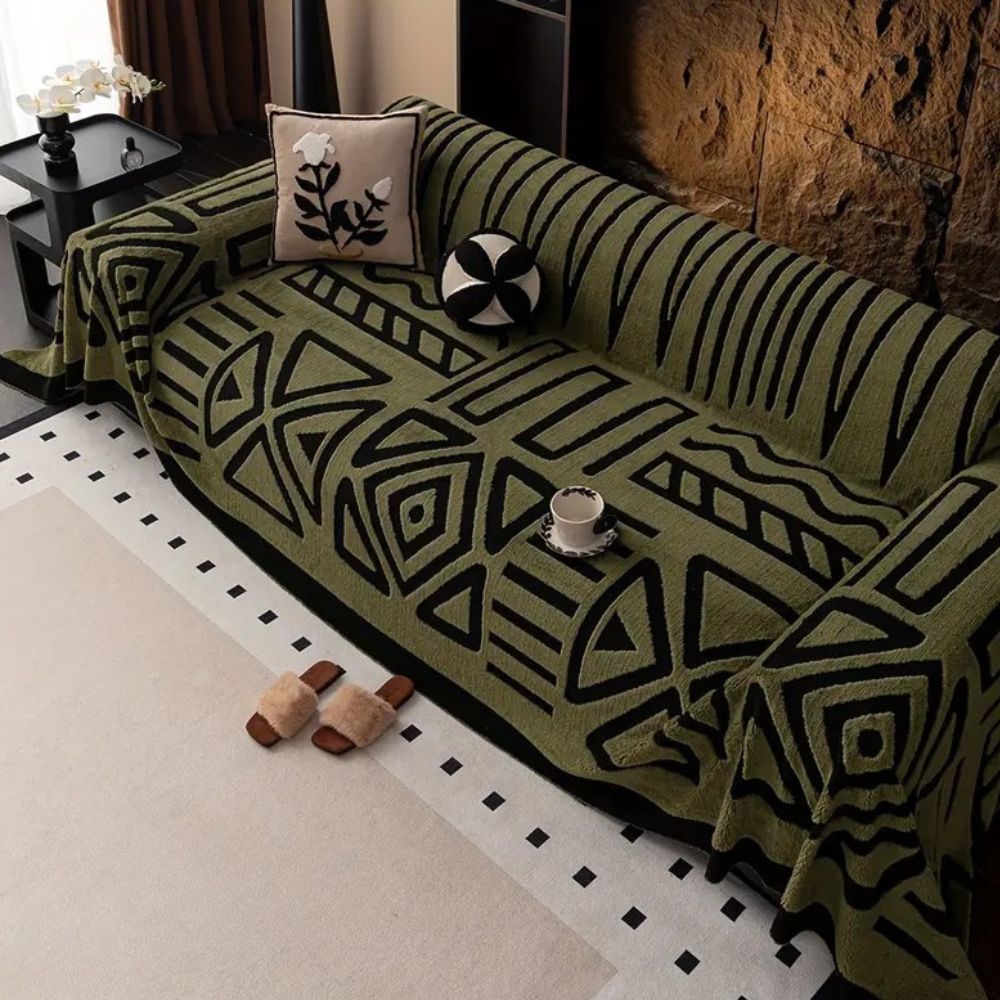 Velvet Texture Jacquard Sofa Cover