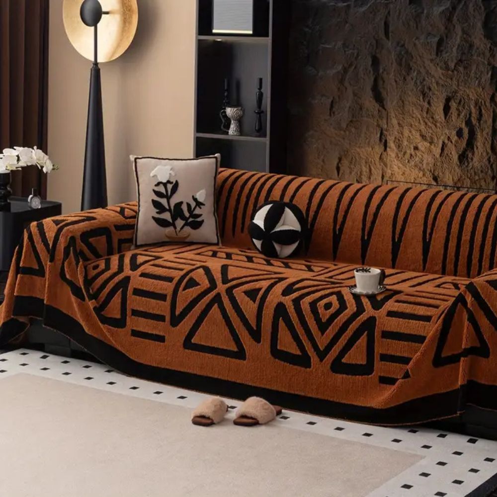 Velvet Texture Jacquard Sofa Cover