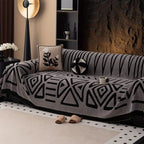Velvet Texture Jacquard Sofa Cover